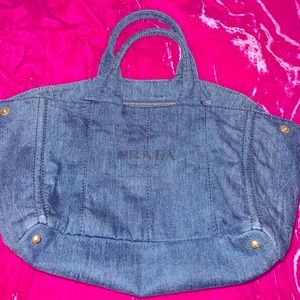 Prada Canapé Denim Tote